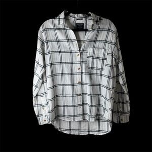 Abercrombie & Fitch Boyfriend Shirt Flannel Long Sleeve BRAND NEW
